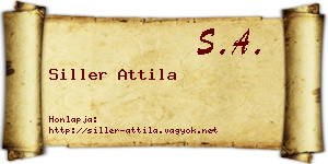Siller Attila névjegykártya